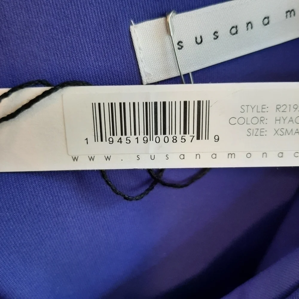 NWT Revolve Susana Monaco XS One Shoulder Dress Purple New Year's Eve Wedding - Picture 7 of 7